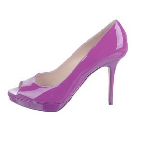 Jimmy Choo Purple Patent Slingback Kelis Pumps